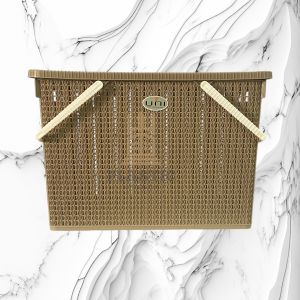 Unglobal Rattan Laundry Basket Rattan Basket Organizer Basket Storage Picnic Organizer With Handle And Lid