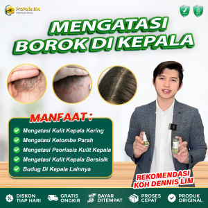 Obat Tetes Ketombe Berkerak - Herbal Penghilang Ketombe Parah - Kulit Kepala Bersisik - Obat Oles Psoriasis Di Kepala - ProPolis SM Herbal Brazil Resmi BPOM & Halal MUI