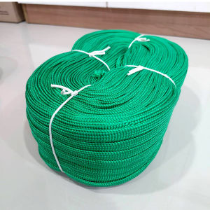 เชือกถัก 4หุน เชื่อกร่ม เส้นแบน เชือกรัดของท้ายรถ ความยาว 120เมตร