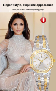 Womens Rhinestone Encrusted Watch Womens Fashion Watches Womens Watches Pearls Demonstrate