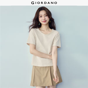 Giordano Beau Monde Women Women Pure Cotton T-Shirt Free Shipping 13326223