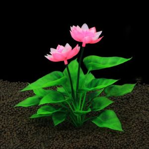 PETPARADIS Simulation Fake for Fish Tank Decor Plasitc Beautiful Lotus Ornaments Artificial Lotus Aquatic Flower Water Grass