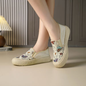 New womens shoes thick-soled cloth shoes versatile shoes shallow flat shoes lazy fashion shoes