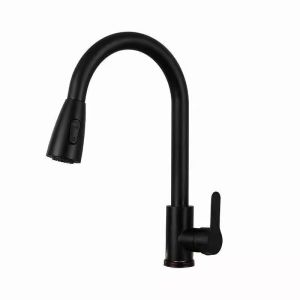 AU Stainless steel spring-loaded pull-out kitchen faucet extendable and rotatable multi-functional hot and cold water sink faucet
