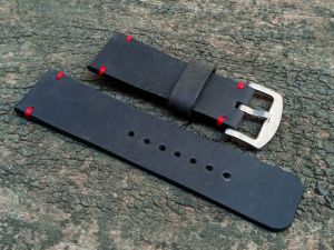 Tali Jam Kulit Sapi Crazy Horse Selapis Hitam TJ9923 Bergaransi