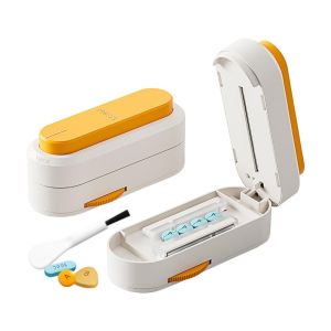 NALANILI Dustproof Pill Cutter  Tablet Adjustable Quartering Pill Divider Multi-functional Vertical Press-Down Cutting  Divider for Small or Large Pills
