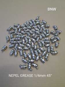Nepel grease/nepel gemuk 1/4mm bengkok 45 derajat . NPT