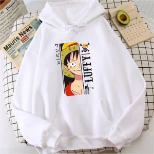 Anime One Piece Luffy Sweater Hoodie Anime Korea Style Size M-L-XL-XXL