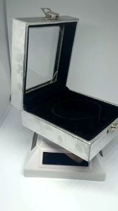 Kotak Gelang Kulit Silver Grey (BAHAN PREMIUM)