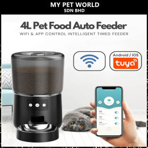 Automatic Smart Pet Food Feeder WIFI APP Remote Control Timer Cat Dog Feeder Dispenser 4L