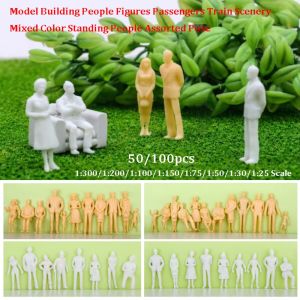 CHLOCH 100pcs Màu sắc hỗn hợp Mô hình xây dựng nhân vật Tỉ lệ 1:300/1:200/1:100/1:150/1:75/1:50/1:30/1:25 Đầy màu sắc Phong cảnh tàu chở khách Nhân vật rối