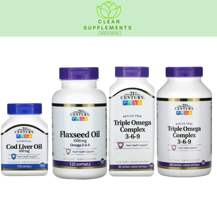 Clean Supplements PH 21st Century, COD Liver Oil, Flaxseed Oil, Triple Omega Lazada PH