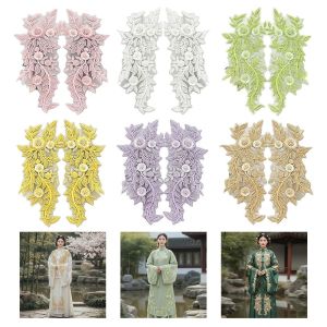 NOONOOR Mesh Lace Handmade Beads Lace Multi-color Embroidery Flower Wedding Dress Fabric Sequins Floral Design Floral Applique Fabric Wedding Dress