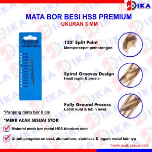 MATA BOR BESI PREMIUM 8MM / 10MM / 12MM KUALITAS BAGUS AWET KUAT TEBAL TWIST DRILL BIT / TEMBOK KAYU