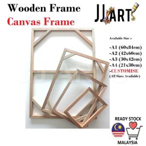 Wooden Frame / Canvas Frame - Solid Wood - All sizes Available - DIY Frame Kayu - Custom Size Frame