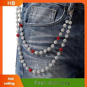 HB Hip-hop Pants Chains High-quality Ball Beads Waist Chains Simple Jeans Chain Fashion Pants Chain Clothing Accessories Gifts