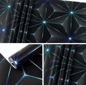 BHW Wallpaper PVC Waterproof Self-Adhesive Wall Paper Stain Resistant Easy-Remove Heat Resistant Wall Sticker Suitable for living room room and other wall decoration Decorative Stickers