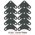Steel Slotted Angle Bar, 10ft (1'' x 1'' x 1.5mm) (10 pcs) with Accessories. 