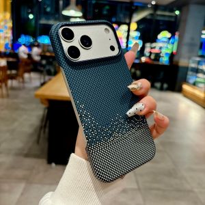 Frameless For Magsafe Carbon Fiber Texture Phone Case For iPhone 17 Air 16 15 14 Plus 13 Pro Max Wireless Charge Magnetic Cover