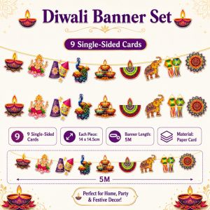 2026 Deepavali Diwali Hanging Decorations Celebration for Hindu Festival of Lights Deepavali decoration item