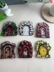 [COD]  Garden micro-landscape decoration wooden crafts ornaments creative elf door fairy tale door home atmosphere decorations