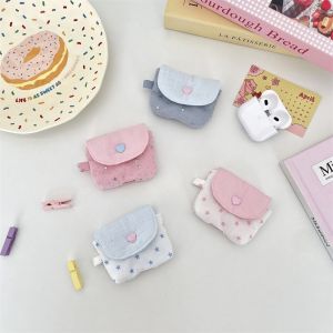 K9SEQ Snap Button Earphone Storage Bag Sequined Stars Mini Coin Purse Fashion Key Jewelry Protective Pouch for Women Girls