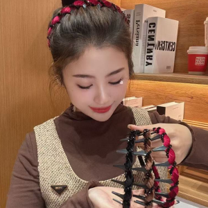 ที่คาดผมคลื่นเพชรระยิบระยับแบบ 1 วินาทีสำหรับผู้หญิงทุกคนตลอดสี่ฤดูกาล ตกแต่งด้วยไข่มุกและเพชรระยิบระยับ