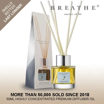 BREATHE Reeds Diffuser LEMONGRASS LAVENDER EUCALYPTUS PEPPERMINT ROSE SANDALWOOD GREEN-TEA GREEN-APPLE GRAPEFRUIT-LIME CITRUS ROSEMARY MINT-TEA JASMINE GINSENG CITRONELLA YLANG-YLANG DENGUE ANTI-MOSQUITOES GIFT CHRISTMAS GIFTS 8.8 PROMO
