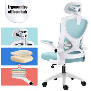 【High-Back Design】Korean Style Ergonomics Chair Mesh Office Chair Computer Chair Gaming Chair with Adjustable Armrest