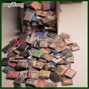 ruyifang หนังสือบ้านตุ๊กตาขนาดเล็ก200ชิ้นอุปกรณ์เสริมชั้นหนังสือความวิตกกังวลอุปกรณ์เสริมหนังสือขนาดเล็กสำหรับตกแต่งบ้านตุ๊กตาขนาดเล็ก