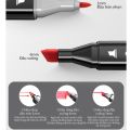 Bộ bút dạ màu nước Touch Marker 48 chi tiết, bút siêu mềm, tô êm, mịn, màu vẽ chuyên nghiệp. 