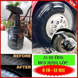 Xi Dưỡng Đen Bóng Lốp Ô Tô Xe Máy Fast Shiny BlackDung dịch làm đen bóng làm mới lốp ô tô xe máy xe đạp bóng lốp 500ml