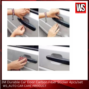 3M Durable Car Door Handle Protection Film 4Pcs/Set Carbon Fiber Sticker