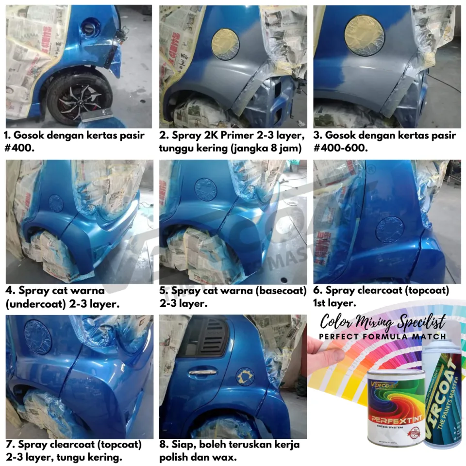 Volkswagen Tiguan] Touch Up Paint All Colors/2K Car Paint|Cat Bancuh  Kereta| Cat Spray Kereta| 补漆 车漆 - VIRCOAT Aerosol Spray DIY Car Body Paint  | Lazada