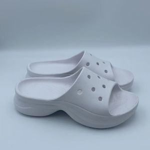 Crocs Whale-shaped womens thick-soled slippers for daily casual wear soft and height-increasing 5CM Breathable perforated sandals