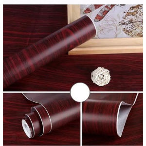 Wallpaper Dinding Kayu Merah Maron Ukuran 45CM X 8METER