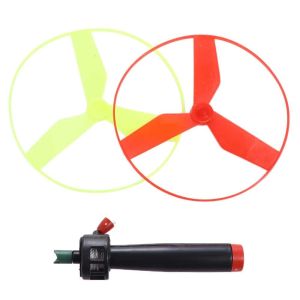 KECTTIO Dây kéo Đĩa bay dây kéo Bay SPIN TOP Đồ chơi ngoài trời UFO bay dây kéo Đồ chơi tương tác thể thao Đầy màu sắc Máy bay trực thăng Cánh Quạt đồ chơi ngoài trời Quà Tặng trẻ em