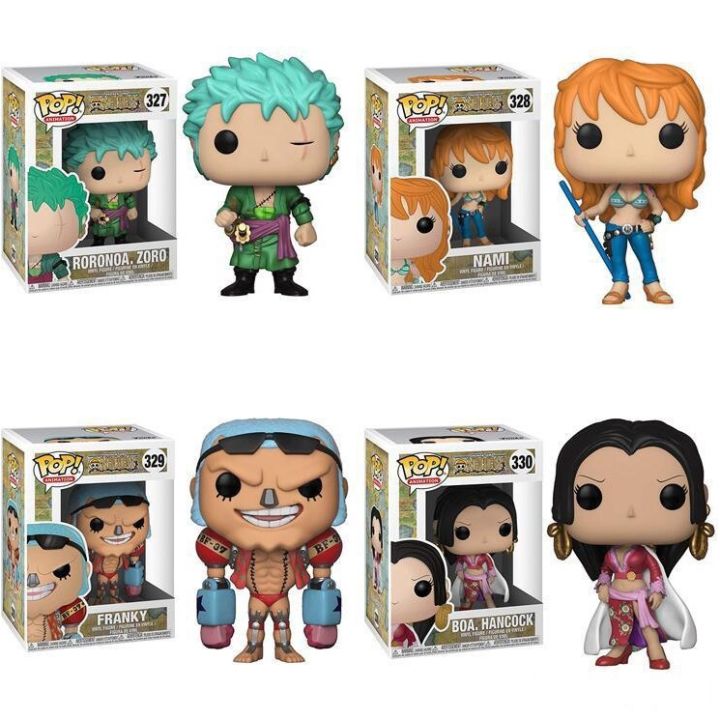 Funko Pop One piece Nami 328 Roronoa Zoro 327 Franky 329 Boa Hancock ...