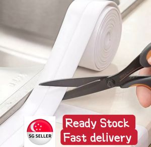 [SG SELLER] 3.2M*3.8M Self-adhesive Kitchen Bathroom Sink Sticker Waterproof Anti-moisture PVC Ceramic Stickers Wall Corner Line Sink Accessories