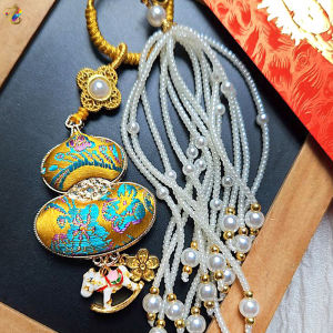 Hulu Clover Horse & Chinese Lacquer Song Brocade Traditional Luxury Bag Charm (8 Types to Choose)
