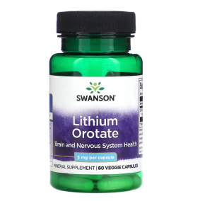 SwansonPH | Swanson Lithium Orotate 5 mg 60 Veggie Capsules Brain and Nervous System Health
