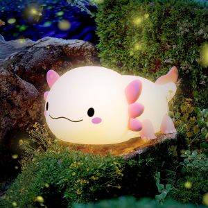 New Dinosaur Night Light Childrens LED Cute Silicone Baby Night Light Rechargeable Night Light Bedlight with 30 Minute Breastfeeding Timer Fun Decorative Night Light
