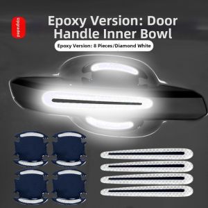 SPDD Sợi Carbon Miếng dán tay nắm cửa xe hơi Chống trầy xước Phản chiếu Phim bảo vệ  Tự dính Bảo vệ tay nắm cửa xe Tay nắm cửa xe