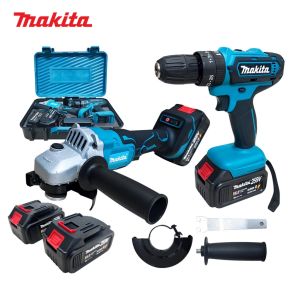 MAKITA หินเจียไร้สาย+สว่านไร้สาย 3 ระบบ P-SIERIES มีฟังก์ชั่น 3​ ระบบ​ > กระแทก+ขันน๊อต+เจาะ -งานเทียบ เกรด AAA+เยี่ยมมาก
