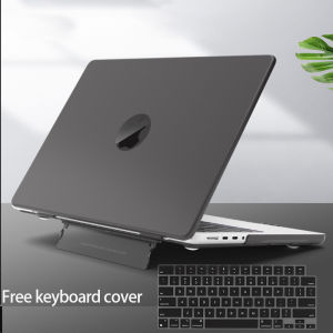 เคสขาตั้งพร้อมเนื้อด้านบางเฉียบใสสำหรับ M1 Macbook Air M2 2023 Pro ฝาครอบป้องกันลายนิ้วมือขนาด13นิ้ว A2337 A2338แอร์2020 2021