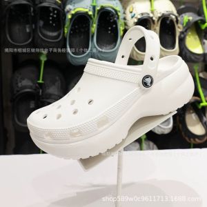 Free Shipping Classic Thick-Soled Clogs Cloud-Colored Solid Color Beach Vacation Style Platform Sole Lightweight Height-Increasing 4Cm New Sandals