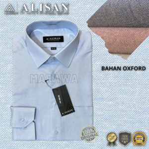 Kemeja Alisan  Polos Slim Fit Lengan Panjang Kemeja Katun OXFORD - TERMURAH