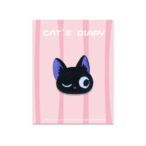 NOBLELYN Cartoon Cat Clothing Embroidery Patch DIY Self Adhesive Badge Sticker Fahsion Waterproof Phone Bag Decorative Fabric Patch Clothing Accessories