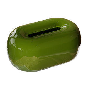 MLADEN Tissue Box Oval Drawer Napkin Holder Desktop Paper Storage Case Retro Red Tempat Tisu Rumah