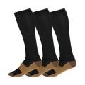 【Miracle Copper Socks】Anti-fatigue Compression Socks Foot Calf Ankle Pain Relief Compression Stockings Black. 